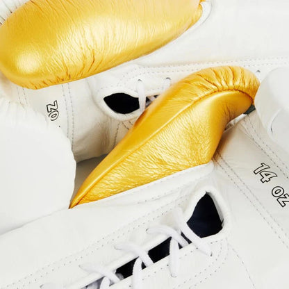 Winning boxing gloves, WHITE/GOLD christmas gift for mens Thanksgiving gifts for him