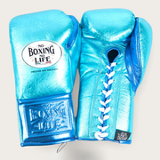 Affordable No Boxing No Life Leather Boxing Gloves Sky-Blue Gym Training