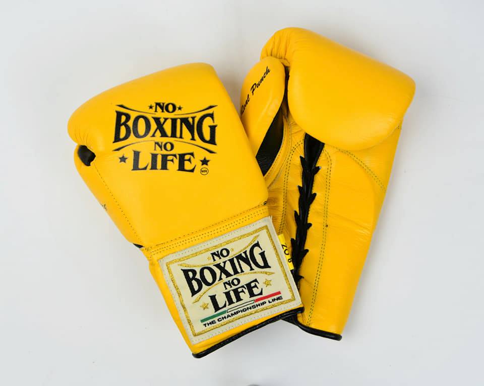No Boxing No Life Training Gloves Yellow/Black Budget Friendly