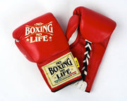Affordable Leather No Boxing No Life Gloves Red/White Beginner Training