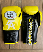 Affordable Custom No Boxing No Life Boxing Gloves Yellow/Black Daily Training