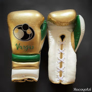 Affordable Custom Grant Leather Gloves Gold/White/Green Everyday Training