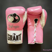Value Grant Leather Gloves Pink/White/Silver Budget Friendly Sparring