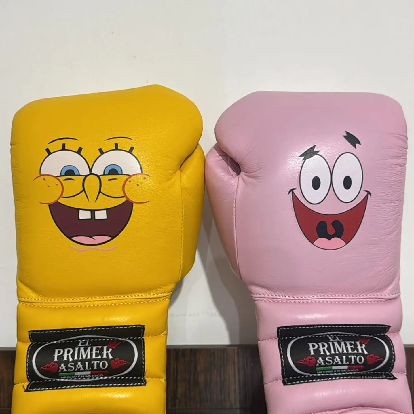 Customize Boxing Gloves Set Pink/Yellow