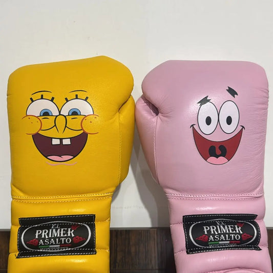Customize Boxing Gloves Set Pink/Yellow