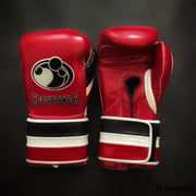 Grant Boxing Gloves Red/Black/White Leather
