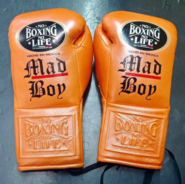 No Boxing No Life Orange Boxing Gloves , Premium Soft-Padding Sparring Training Gear