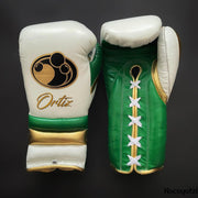 Budget Grant Custom Boxing Gloves White/Green/Gold Heavy Training