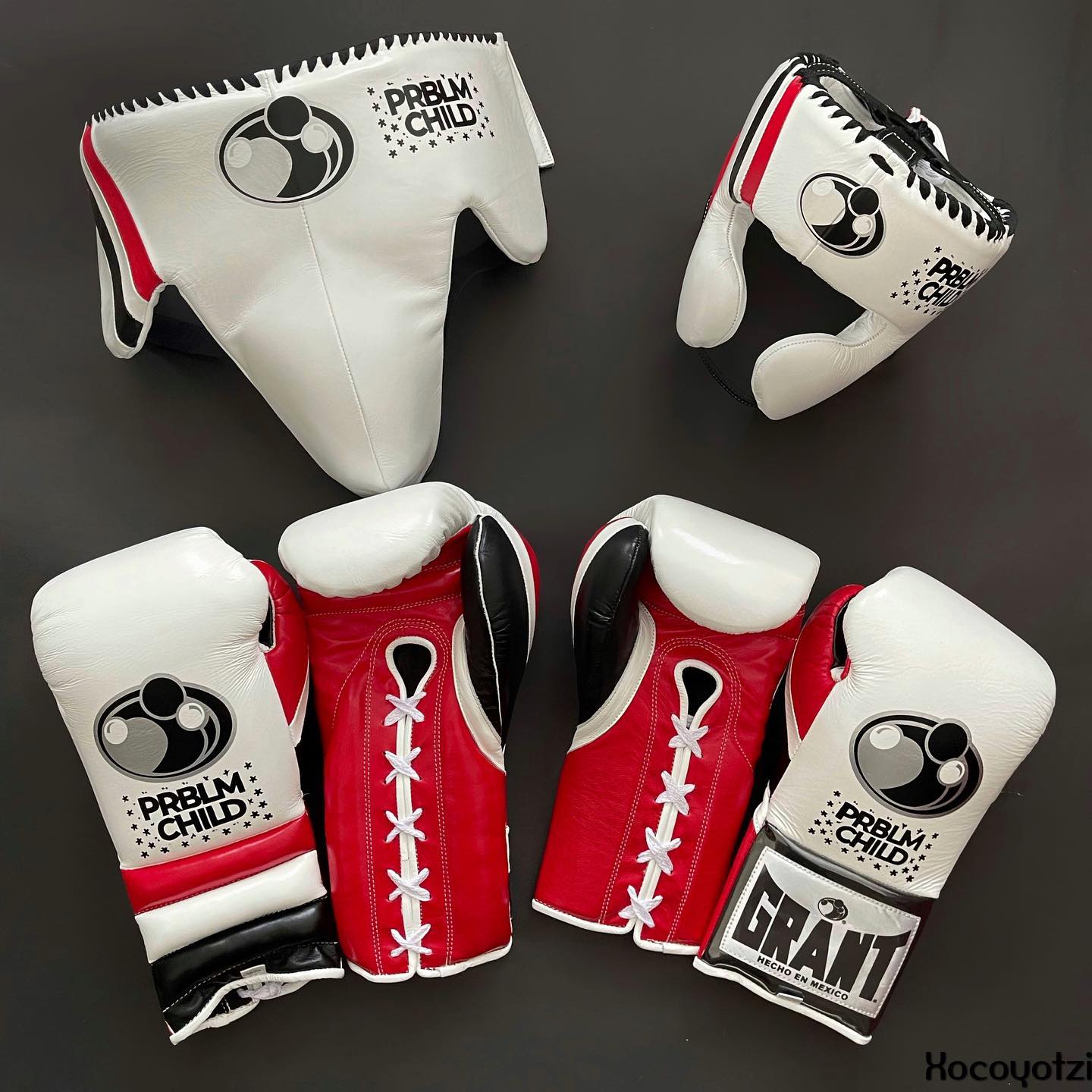 Grant Boxing Set | White/Red/Black