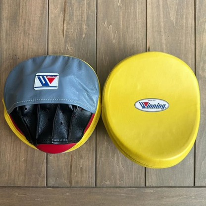 Winning Soft-Padding Focus Mitts Grey/Yellow | Coach Training Gear
