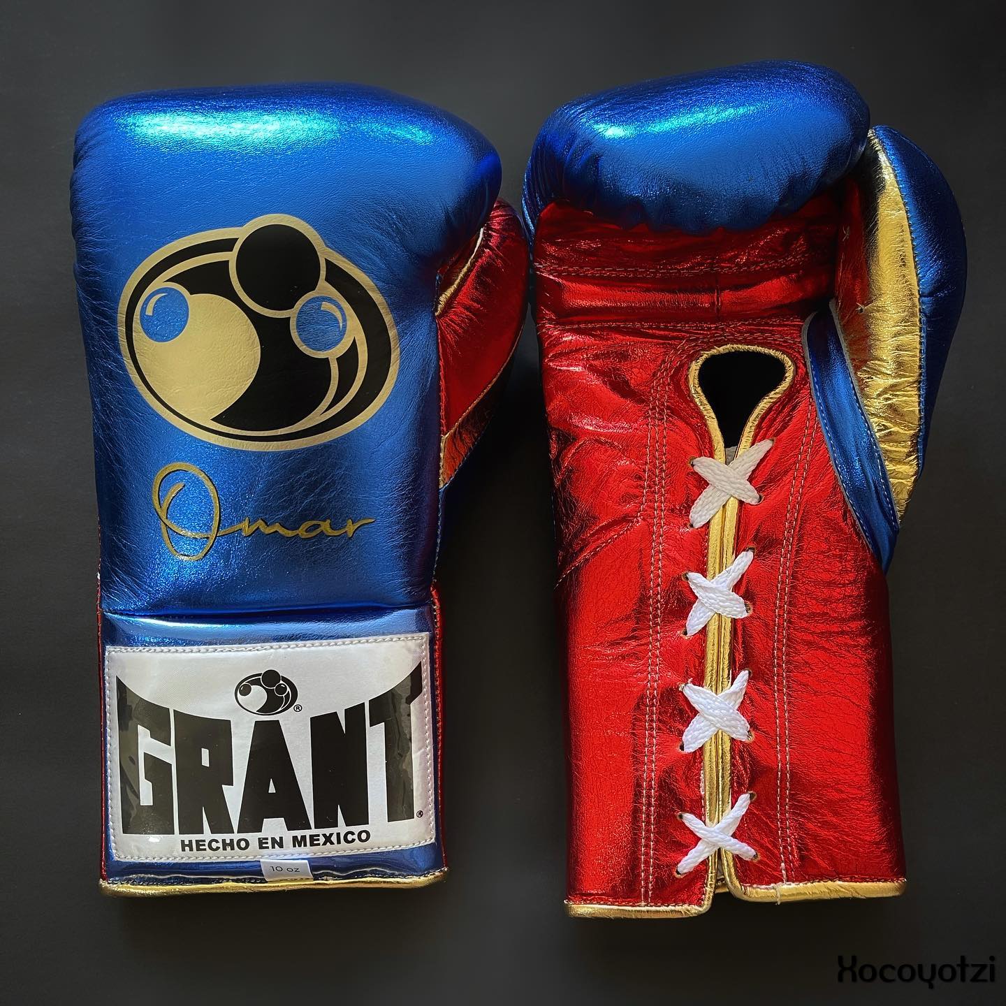 Budget Custom Grant Gloves Blue/Red/Gold Daily Workout