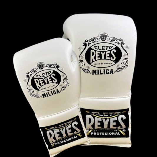 Cleto Reyes White Boxing Gloves 4-24oz , Professional Soft-Fit Sparring Gear