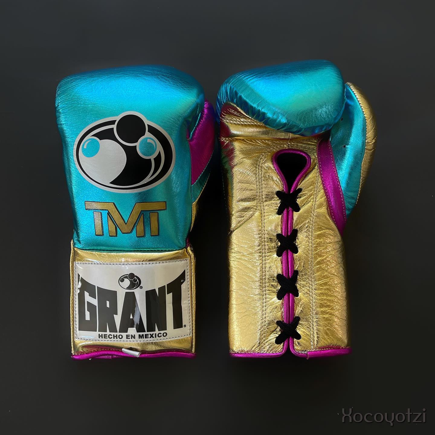 Customizable Grant Style Sparring Gloves Blue/Gold/Pink Best Deal