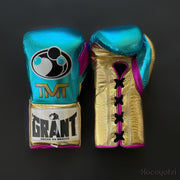 Customizable Grant Style Sparring Gloves Blue/Gold/Pink Best Deal