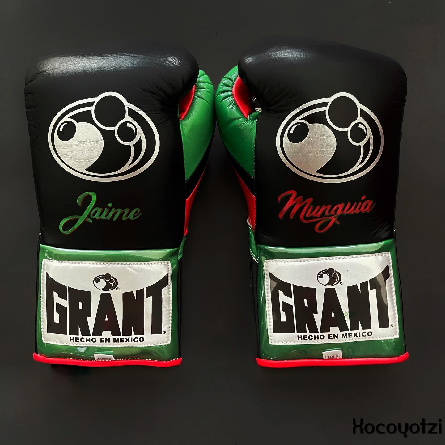 Best Value Grant Training Gloves Black/Red/Green Lace Up Design