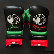 Affordable Grant Leather Training Gloves Black/Green/Red 14oz Custom Made