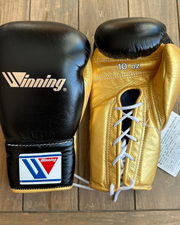 Budget Friendly Winning Style Black/Gold Sparring Gloves Custom Fit