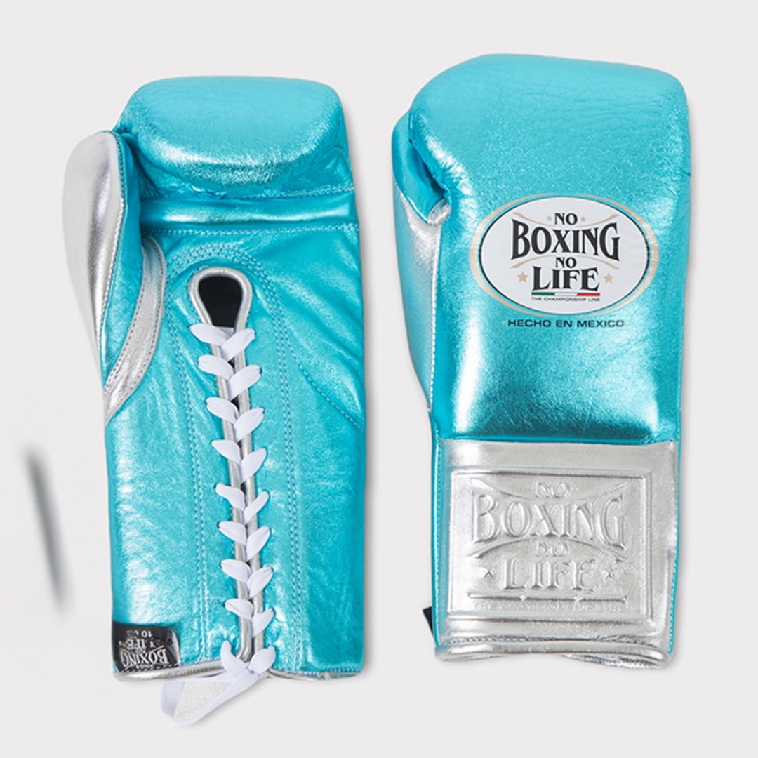 No Boxing No Life Gym Gloves Sky-Blue/Silver Custom Affordable Choice
