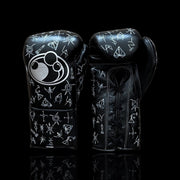Grant Boxing Gloves Black/White | Lace-Up