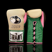 Budget Grant Custom Boxing Gloves Beige/Green/Pink Heavy Training