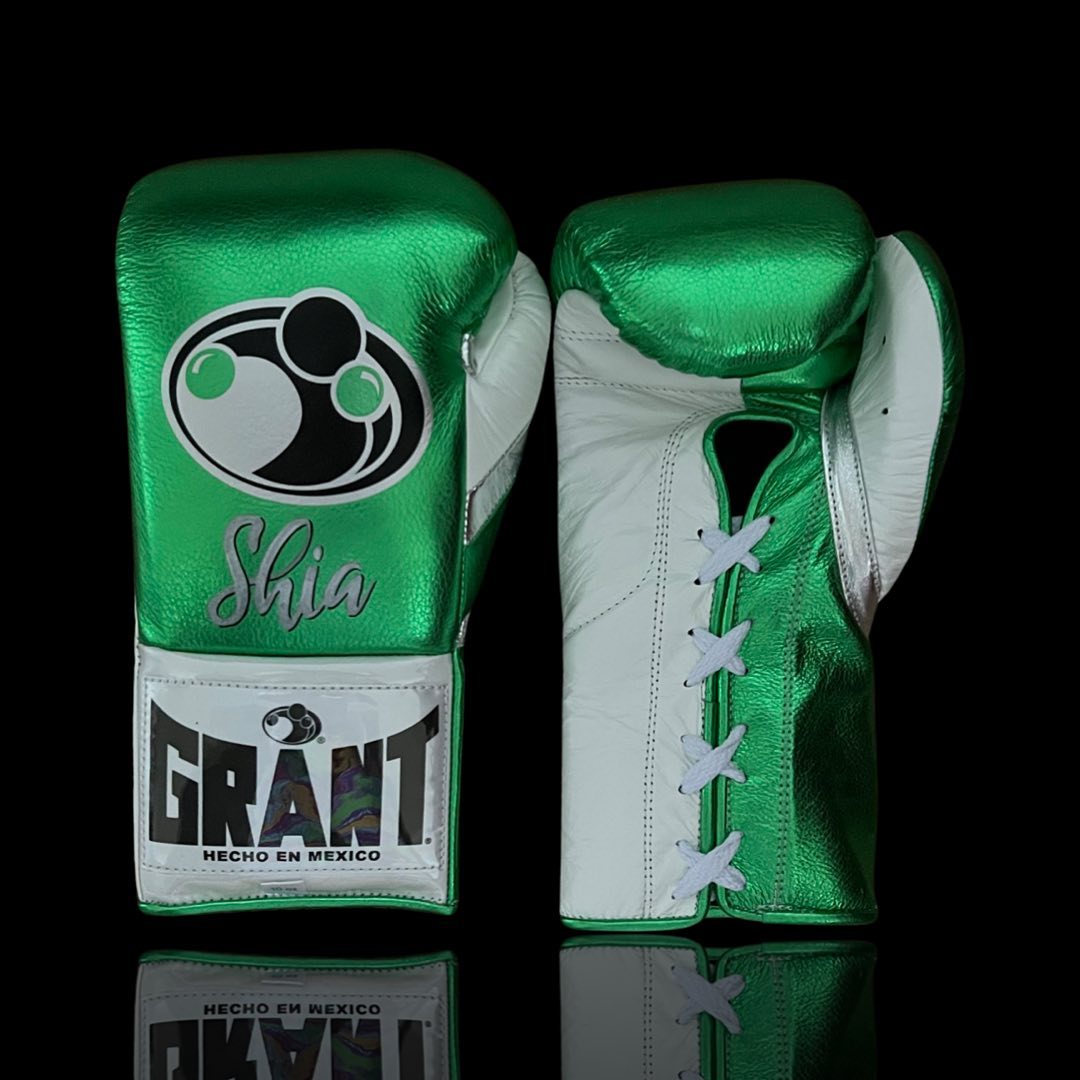 Value Grant Leather Gloves Green/White Budget Friendly Sparring