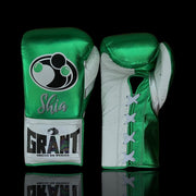 Value Grant Leather Gloves Green/White Budget Friendly Sparring