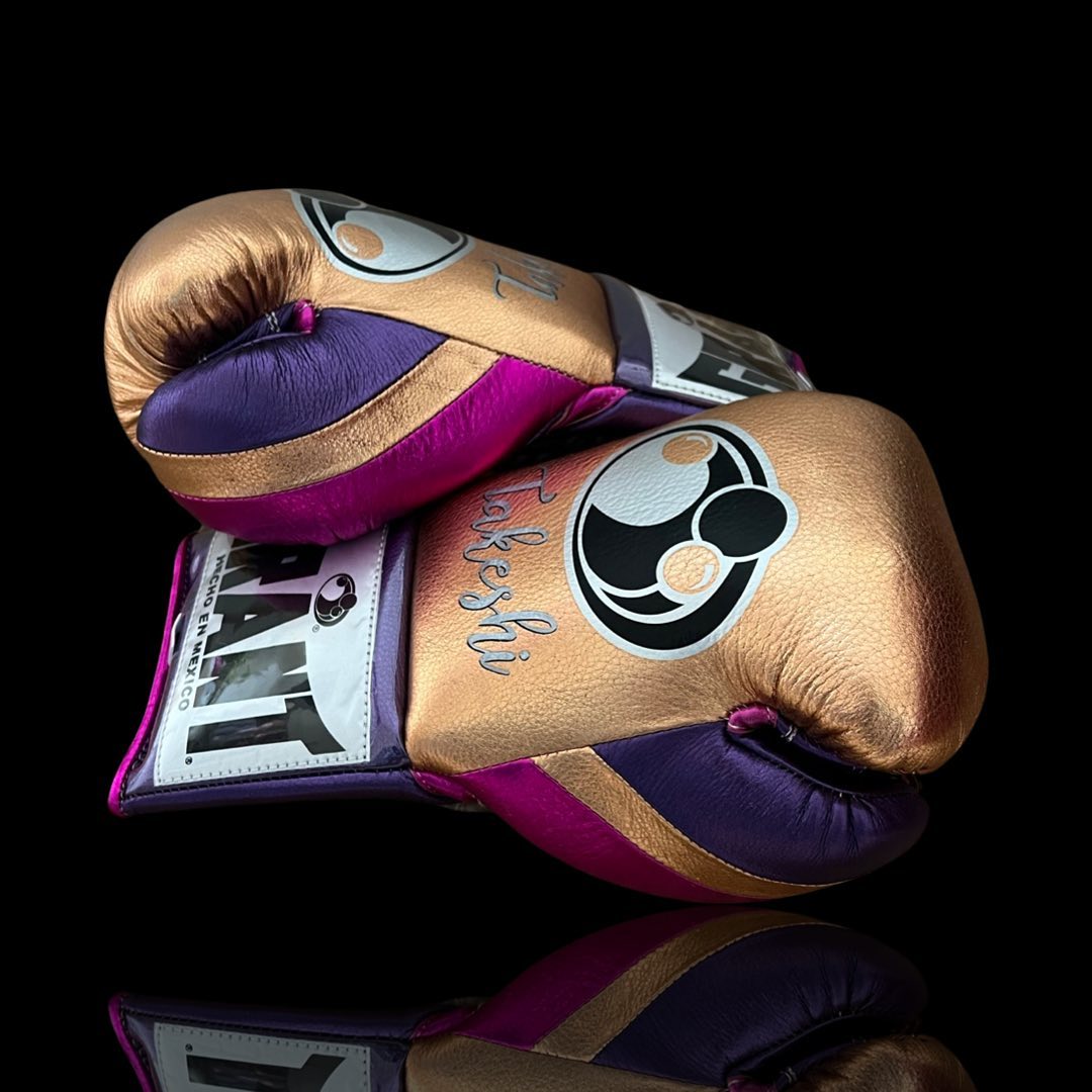 Heavy Duty Grant Training Gloves Gold/Purple/Pink Custom Made