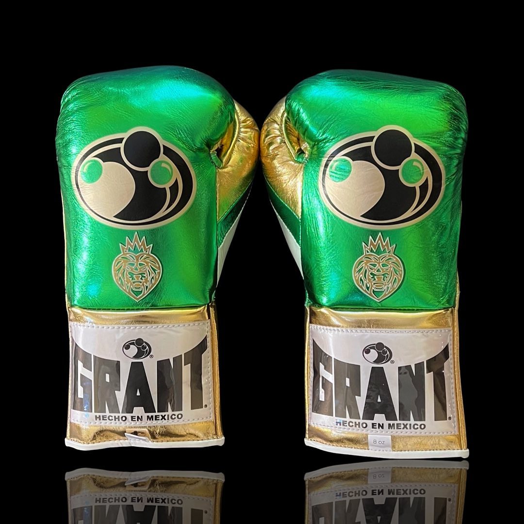Affordable Custom Grant Leather Gloves Green/Gold Everyday Training