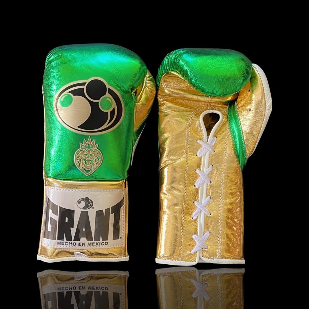 Affordable Custom Grant Leather Gloves Green/Gold Everyday Training