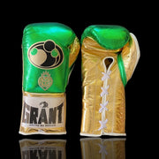 Affordable Custom Grant Leather Gloves Green/Gold Everyday Training