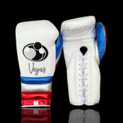 Affordable Grant Leather Gloves White/Blue/Red Starter Training