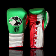 Budget Grant Custom Boxing Gloves Green/Red/Silver Heavy Training