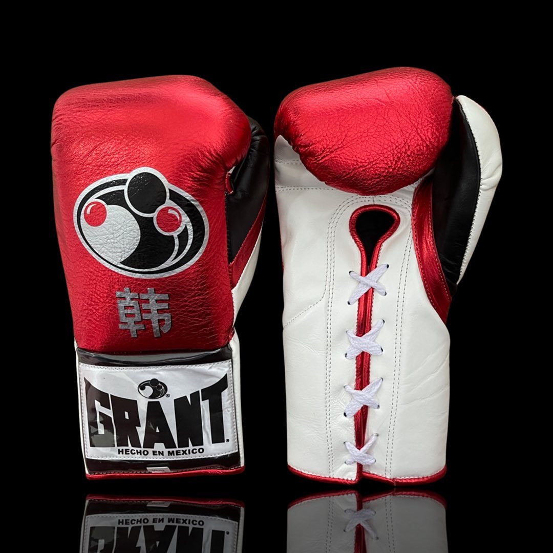 Affordable Grant Leather Training Gloves Red/White/Black 16oz Custom Made
