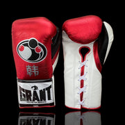 Affordable Grant Leather Training Gloves Red/White/Black 16oz Custom Made
