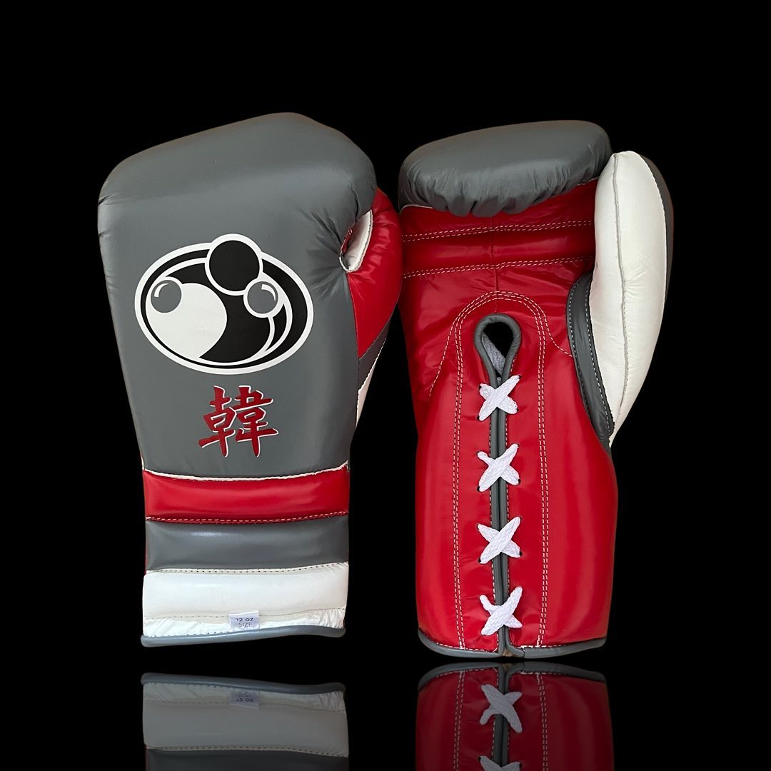 Grant Leather Gloves Grey/Red/White Custom Choice