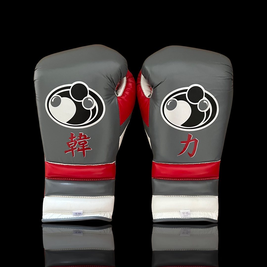 Grant Leather Gloves Grey/Red/White Custom Choice
