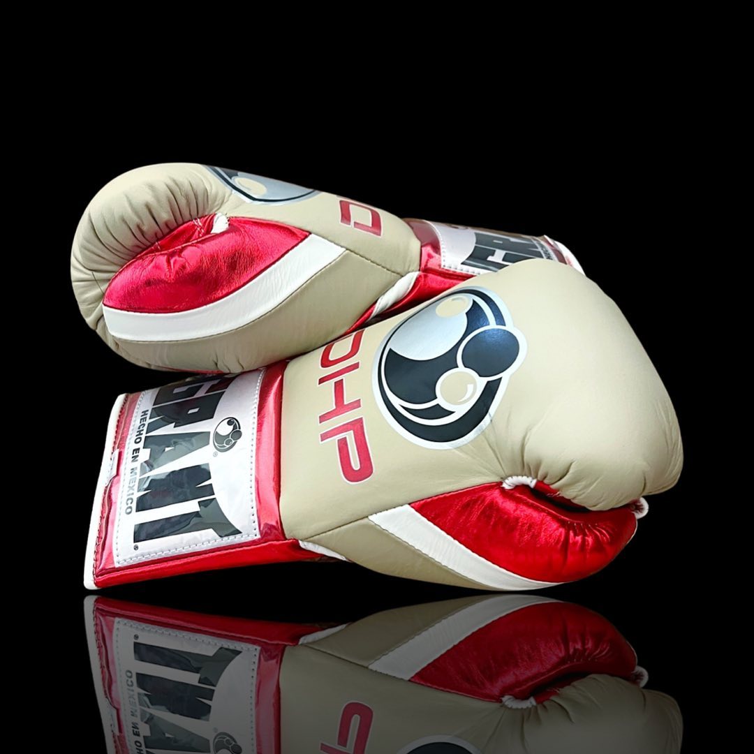 Budget Custom Grant Gloves Beige/Red/White Daily Workout