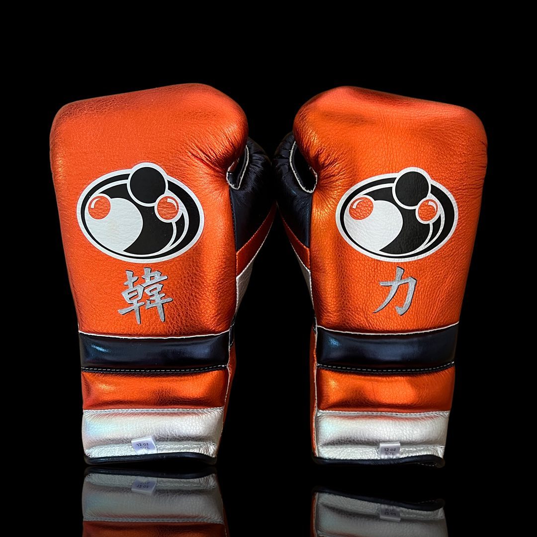 Budget Grant Boxing Gloves Orange/Grey/Silver Gym Fitness