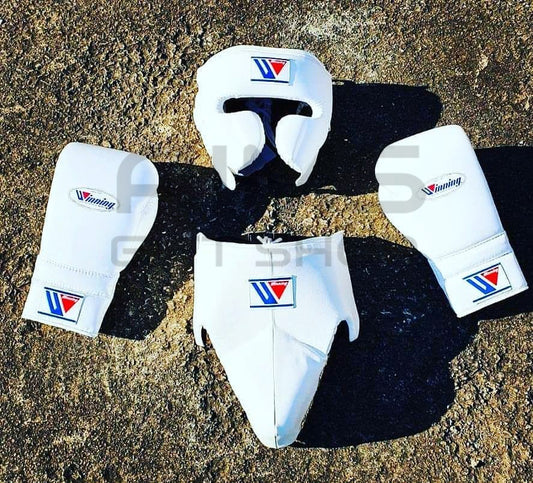 Winning boxing gloves set, Winning WHITE Boxing Gear, Winning Head Guard, Winning Groin Guard, Thanksgiving gift for students, Christmas gift, Birthday gift for Friends, Wedding gift for Men, Gift shop, Halloween gift for Kids