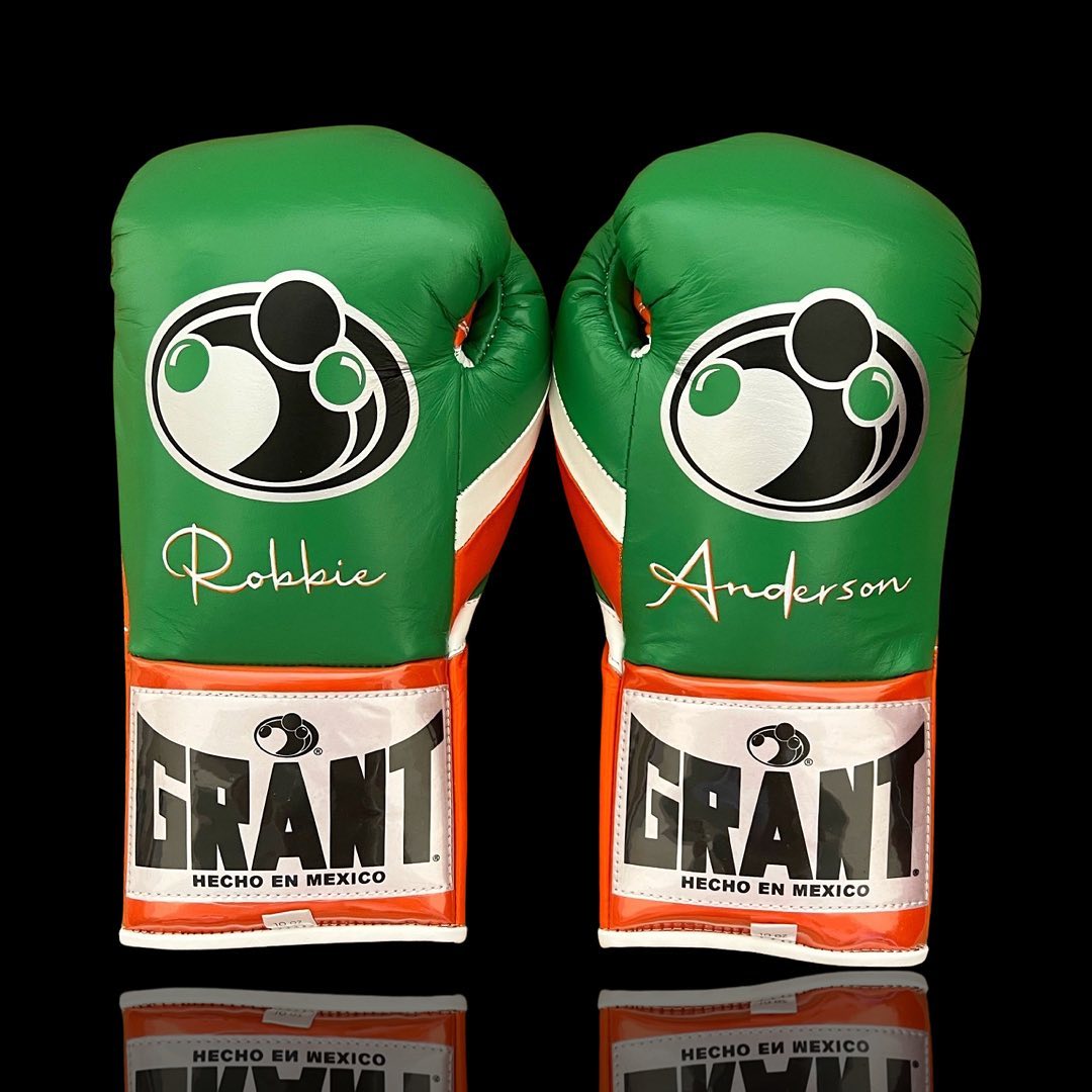 Grant Inspired Budget Gloves Green/Orange/White Full Custom
