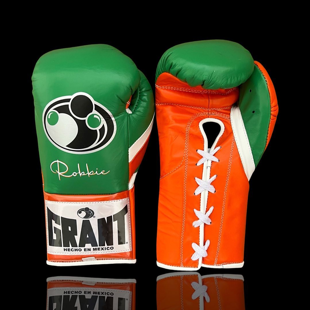 Grant Inspired Budget Gloves Green/Orange/White Full Custom