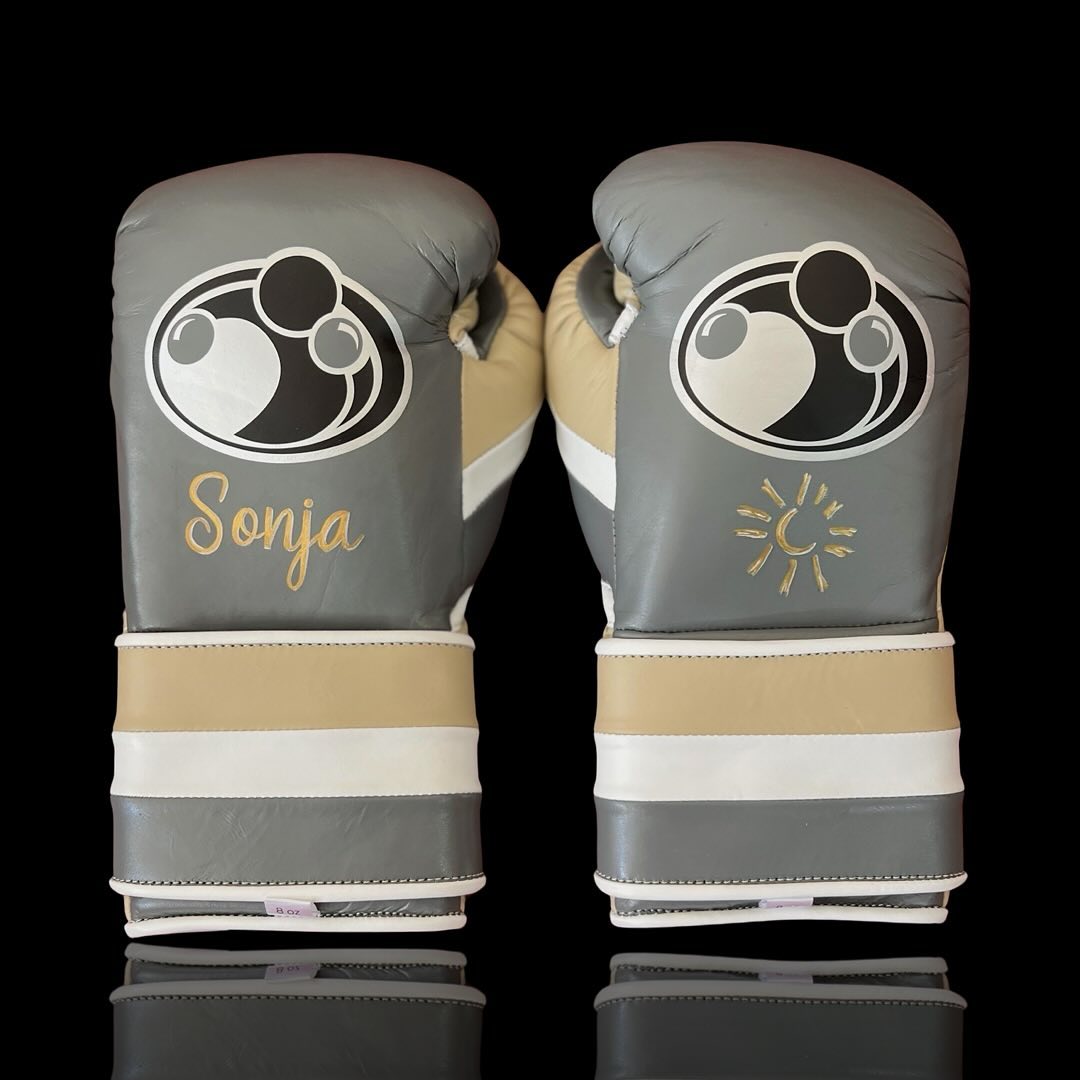 Grant Boxing Gloves Grey/Beige/White Training