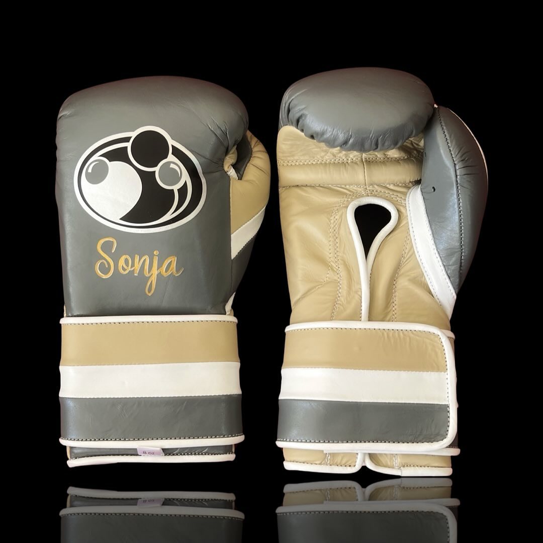 Grant Boxing Gloves Grey/Beige/White Training