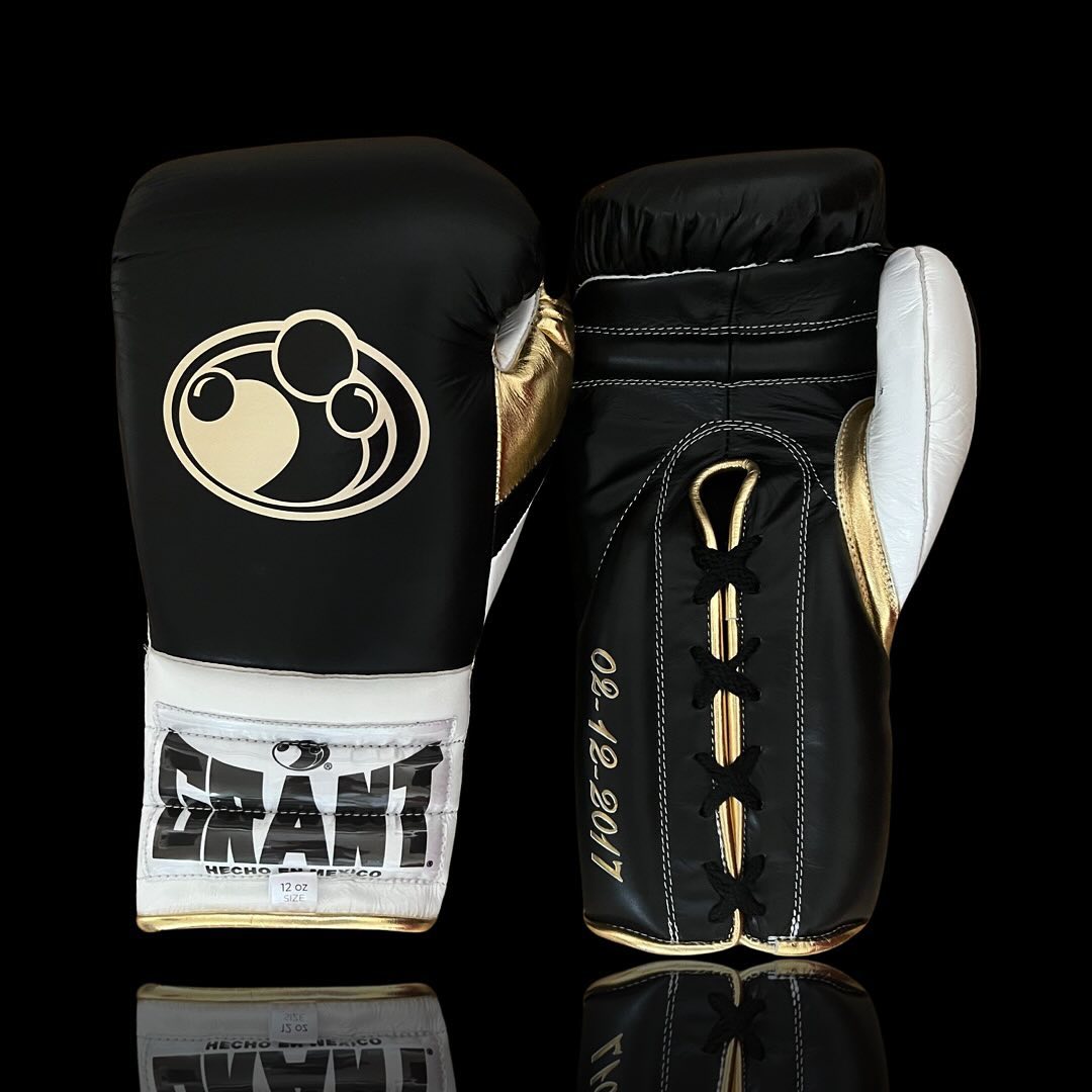 Value Grant Leather Gloves Black/White/Gold Budget Friendly Sparring