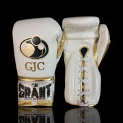 Grant Affordable Boxing Gloves White/Gold Lace Up Training