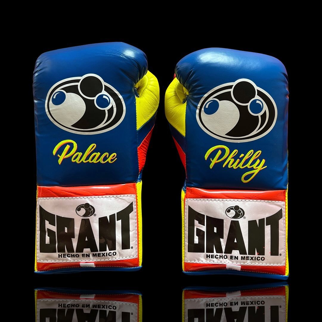 Affordable Grant Fitness Gloves Blue/Red/Orange Custom Training