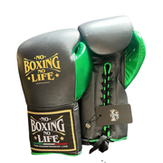 High Value No Boxing No Life Leather Gloves Grey/Green Fitness Use