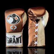 Grant Boxing Gloves Brown/Beige/Silver | Lace-Up