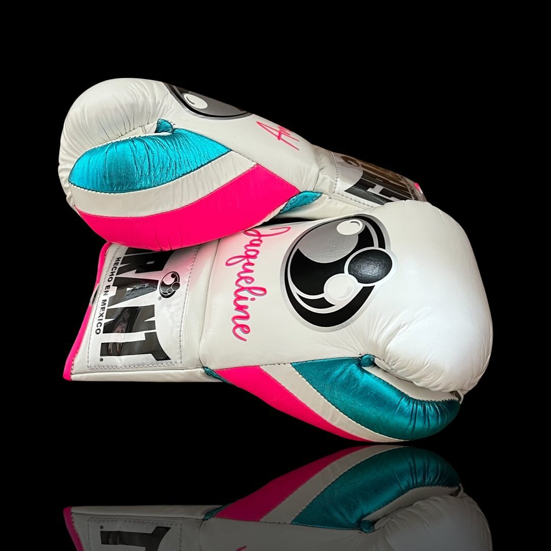 Budget Grant Custom Boxing Gloves White/Blue/Pink Heavy Training