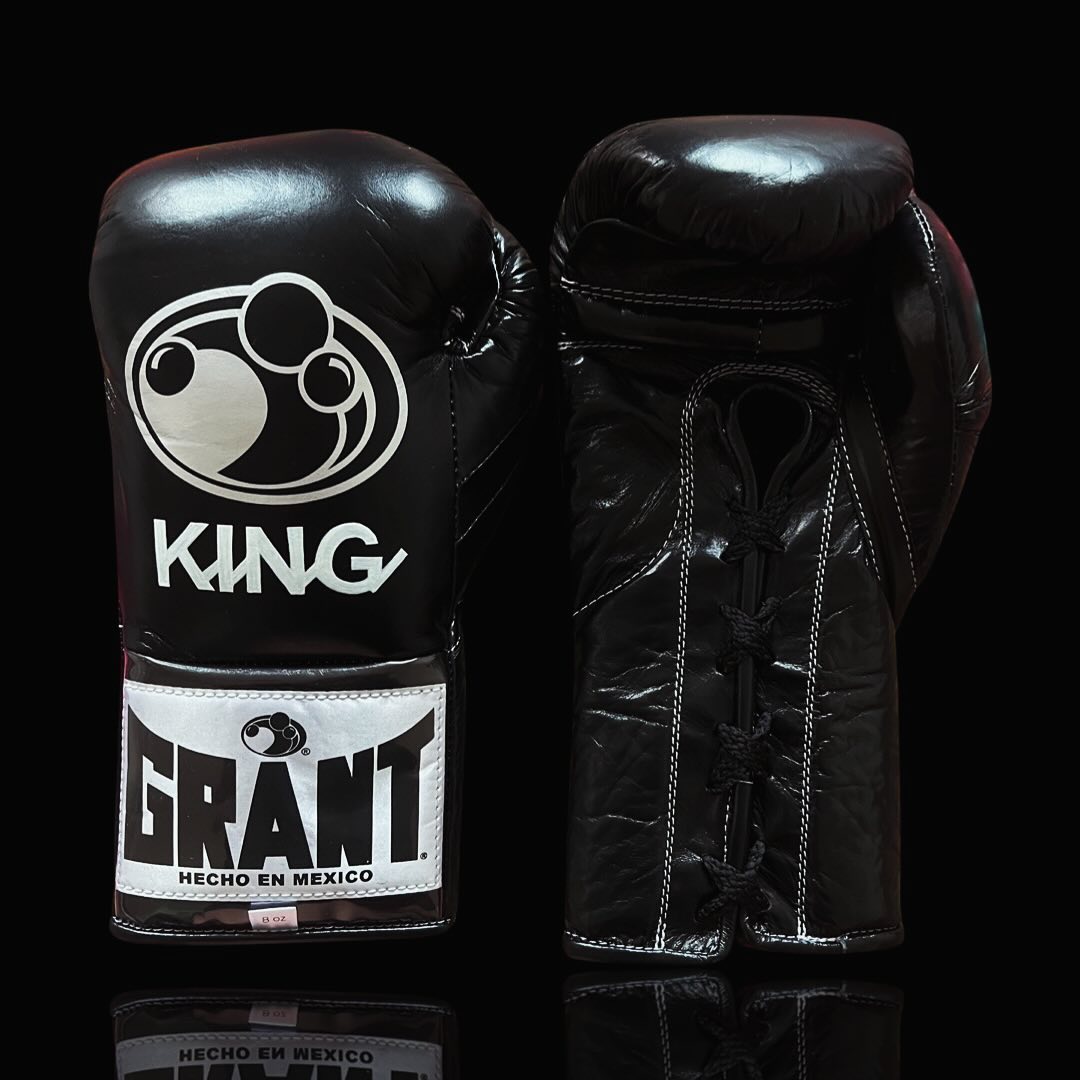 Value Custom Grant Boxing Gloves Black Lace Up